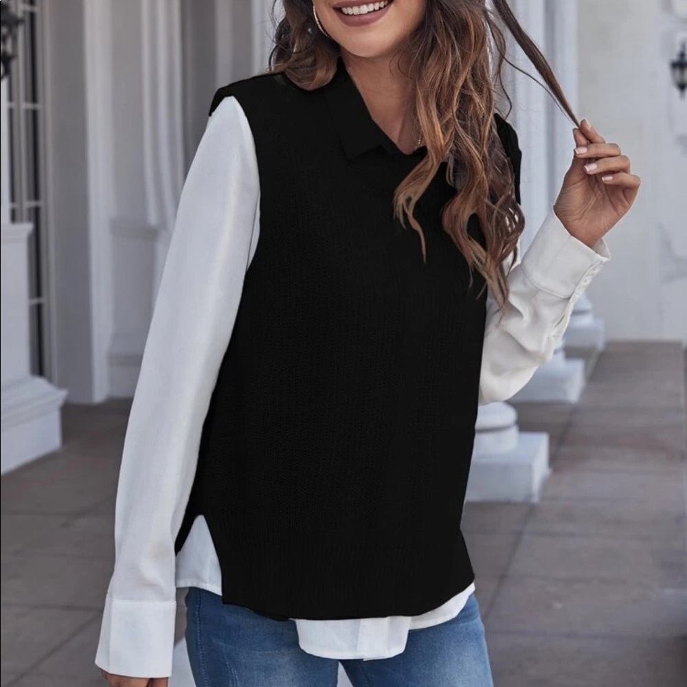 ✨HP✨Black sweater vest! 🍁🍂